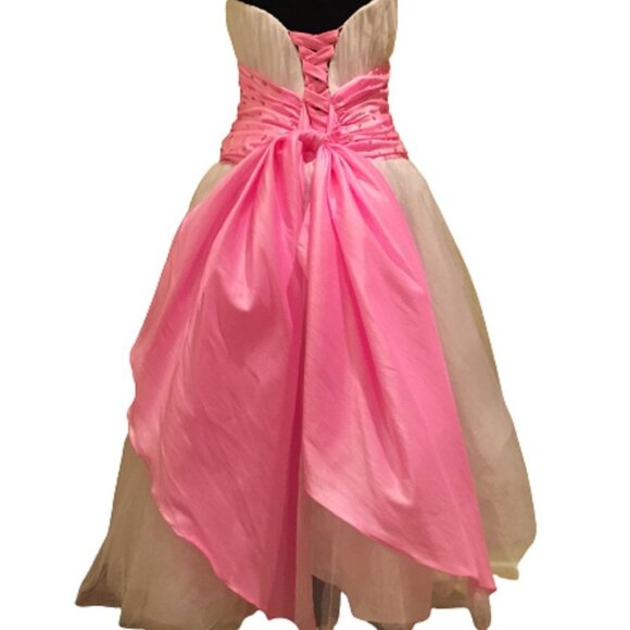 Luxurious Corset Barbie Bow Designer Wedding Evening Cocktail Party Prom Dress - Picture 13 of 16